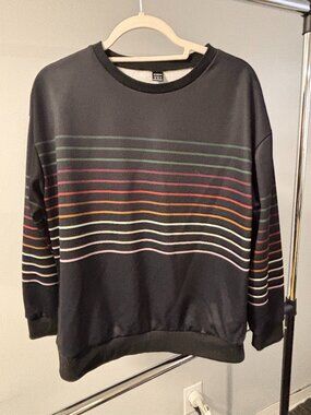 NWOT** Shein Rainbow Stripped warm Pullover Sweater